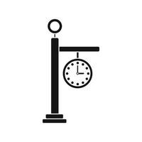 Street clock icon vector