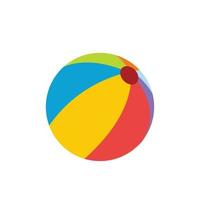 Beach ball flat icon vector