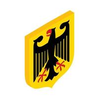 escudo de armas de alemania icono isométrico 3d vector