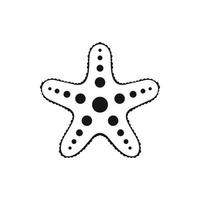 icono de estrella de mar, estilo simple vector