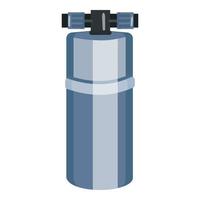 Tank container filter icon cartoon vector. Water purification vector