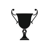 trofeo copa negro simple icono vector