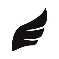 Black wing icon, simple style vector