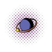 Saturn icon, comics style vector