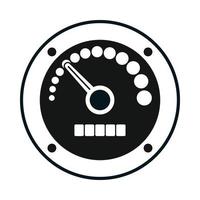 Speedometer icon in simple style vector