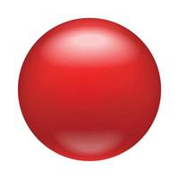 Glossy red badge, magnet icon, realistic style vector