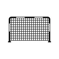 Soccer goal black, simple icon vector
