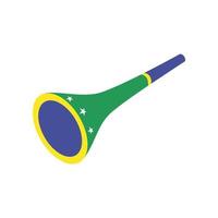 icono de trompeta vuvuzela, estilo isométrico 3d vector