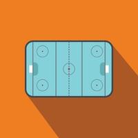 Ice hockey rink flat icon vector