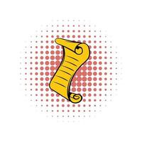 Medieval scroll comics icon vector
