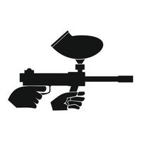 Paintball marker simple icon vector