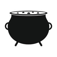 Witch cauldron with potion vector