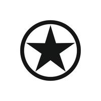 Star icon, simple style vector