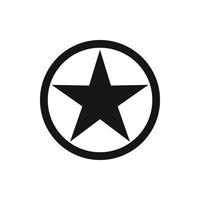 Star icon, simple style vector