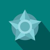 Star icon, flat style vector