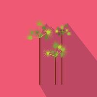 Palm trees icon, flat style vector