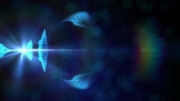 Rays of light animation, background, particles float in space, stars video