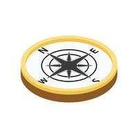 Compass isometric 3d icon vector