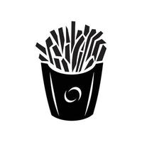 French fries icon, simple style vector