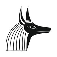 icono de cabeza de anubis, estilo simple vector