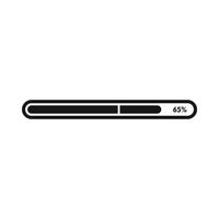 Progress loading bar icon, simple style vector