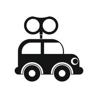 Clockwork toy car icon vector