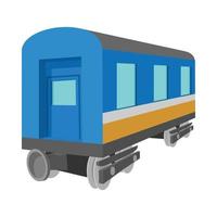 icono de dibujos animados de vagón de pasajeros vector