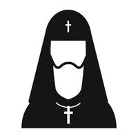 Christian russian priest simple icon vector