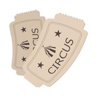 Circus show paper tickets cartoon vector