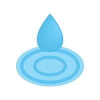 gota spa icono 3d isométrica vector