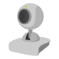 Computer web cam cartoon icon vector