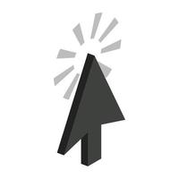 Trace from cursor icon, isometric 3d style vector