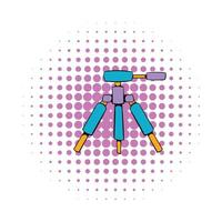 Tripod icon in comics style vector