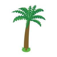 icono de palmera, estilo 3d isométrico vector