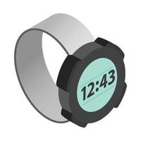 icono de reloj digital de muñeca, estilo 3d isométrico vector