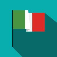 icono de la bandera de Italia, tipo plano vector