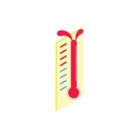 Thermometer icon, isometric 3d style vector