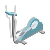 icono de entrenador de caminante elíptico, estilo 3d isométrico vector