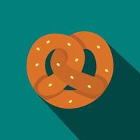 Pretzel icon in flat style vector