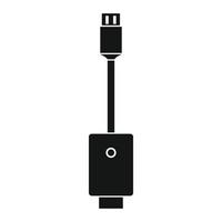 USB cable icon, simple style vector