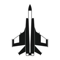 Fighter jet icon, simple style vector
