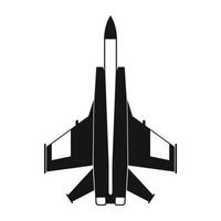 icono de avión de combate, estilo simple vector