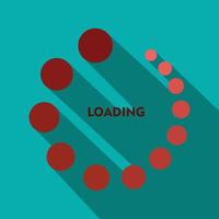 Loading icon in flat style vector