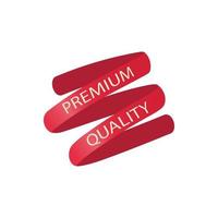 Premium quality red ribbon icon, cartoon style vector