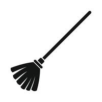 Broom black simple icon vector