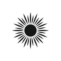 Sun icon, simple style vector