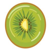 vector de dibujos animados de icono de vista superior de kiwi. jugo de fruta