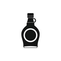 botella de icono de jarabe de arce, estilo simple vector