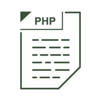 PHP file icon, cartoon style vector