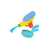 Water gun Songkran Festival icon, isometric 3d vector